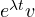 e^{\lambda t}v