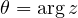 \theta = \arg z