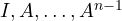 I, A, \dots, A^{n-1}