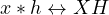 x * h \leftrightarrow XH