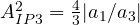 A_{IP3}^2 = \frac{4}{3}|a_1/a_3|