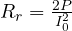 R_r = \frac{2P}{I_0^2}