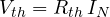 V_{th} = R_{th}\,I_N