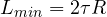 L_{min} = 2\tau R