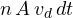 n\,A\,v_d\,dt