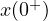 x(0^+)