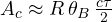 A_c \approx R\,\theta_B\,\frac{c\tau}{2}