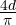 \frac{4d}{\pi}