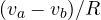 (v_a - v_b)/R