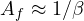 A_f \approx 1/\beta