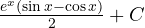 \frac{e^x(\sin x - \cos x)}{2} + C