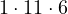 1\cdot 1 \lt 1\cdot 6