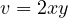 v = 2xy