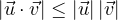 |\vec u\cdot\vec v| \le |\vec u|\,|\vec v|