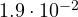 1.9\cdot 10^{-2}