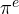 \pi^e