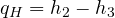 q_H = h_2 - h_3
