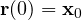 \mathbf r(0) = \mathbf x_0