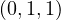 (0, 1, 1)