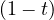 (1 - t)