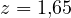 z = 1{,}65