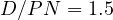 D/PN = 1.5