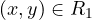 (x, y) \in R_1
