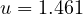 u = 1.461