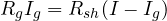 R_g I_g = R_{sh}(I - I_g)