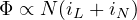 \Phi \propto N(i_L + i_N)