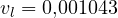 v_l = 0{,}001043