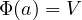 \Phi(a) = V