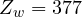 Z_w = 377
