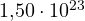 1{,}50\cdot 10^{23}