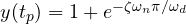 y(t_p) = 1 + e^{-\zeta\omega_n\pi/\omega_d}