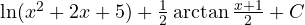 \ln(x^2 + 2x + 5) + \frac{1}{2}\arctan\frac{x + 1}{2} + C