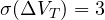 \sigma(\Delta V_T) = 3