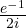 \frac{e^{-1}}{2i}
