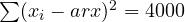 \sum(x_i - ar x)^2 = 4000