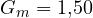 G_m = 1{,}50