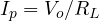 I_p = V_o/R_L
