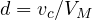 d = v_c/V_M
