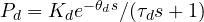 P_d = K_d e^{-\theta_d s}/(\tau_d s + 1)