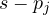 s - p_j