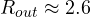 R_{out} \approx 2.6
