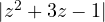 |z^2 + 3z - 1|