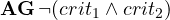 \mathbf{AG}\,\lnot(crit_1 \land crit_2)