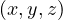 (x, y, z)