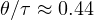 \theta/\tau \approx 0.44