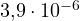 3{,}9\cdot 10^{-6}